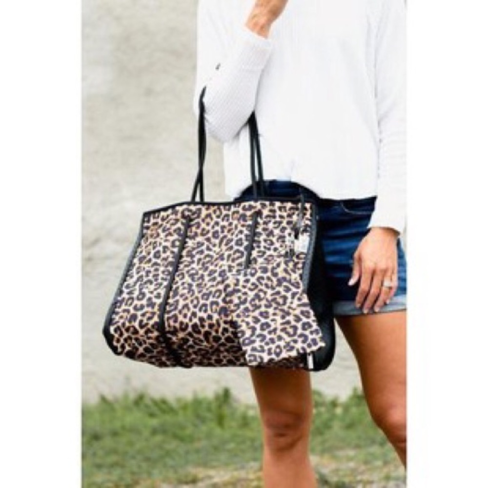Leopard Neoprene Tote